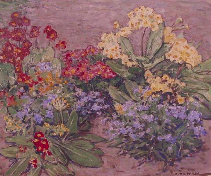 de_Waal_Primeln.jpg - Cornelis de Waal (1881-1946):  Primeln. Signiert unten rechts "C. de Waal".