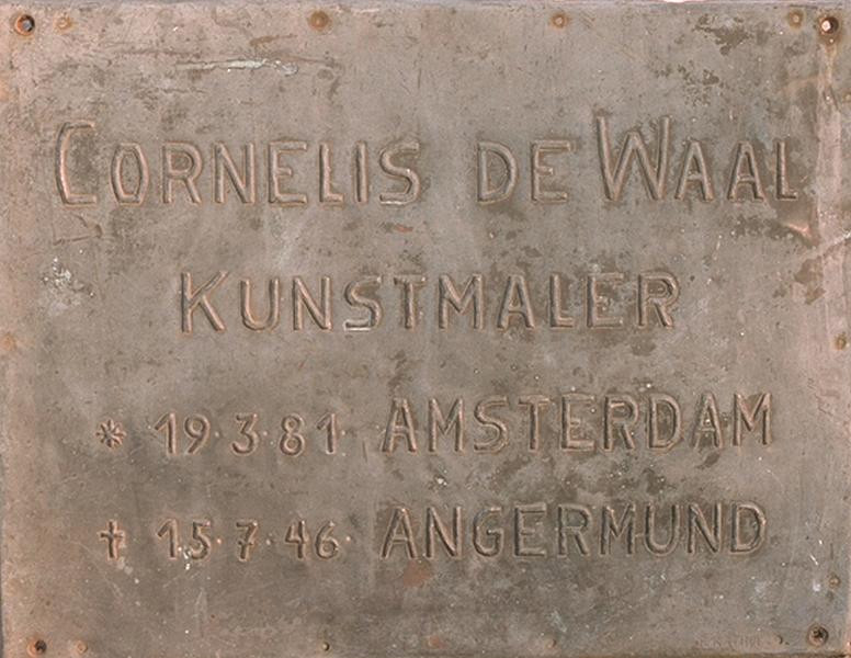 de_Waal_Cornelis_Grabplatte.jpg - Grabplatte auf dem Friedhof in Angermund, angefertigt durch den Schlossermeister Franz Kathol (1905-1993).