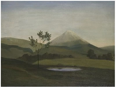 Südliche_Landschaft_1925.jpg - Südliche Landschaft. Um 1925. Öl auf Karton.